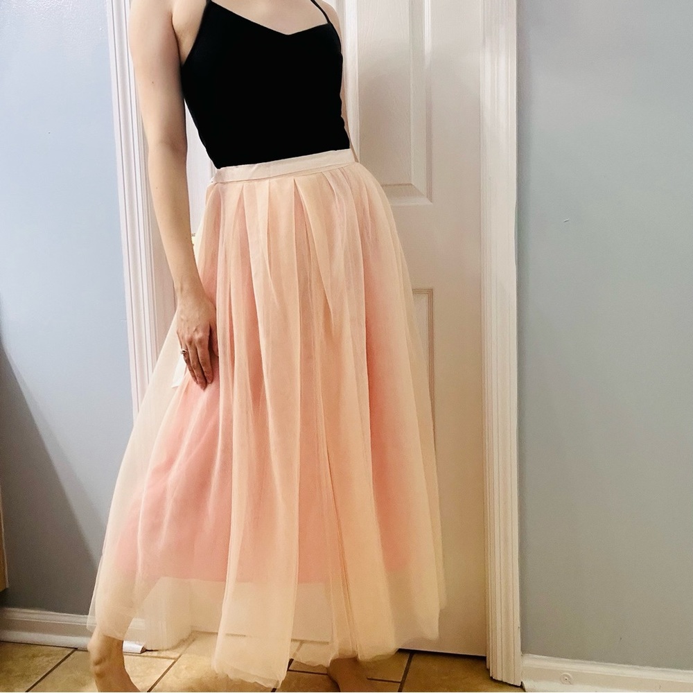 J. Crew Tutu Skirt Pink Pastel Balletcore Fairy Princess Long Maxi 2 Extra Small